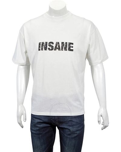 424 Insane Graphic-print White Cotton T-shirt - Grey