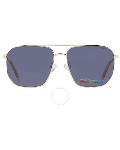Polaroid Polarized Blue Navigator Sunglasses Pld 4141/g/s/x 0lks/c3 59