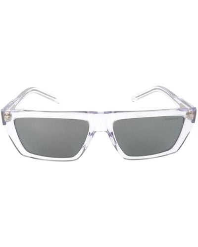 Arnette Grey Mirror Silver Rectangular Sunglasses