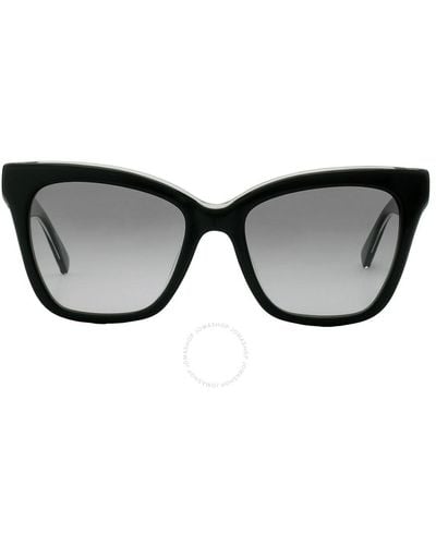 Longchamp Grey Gradient Cat Eye Sunglasses - Black