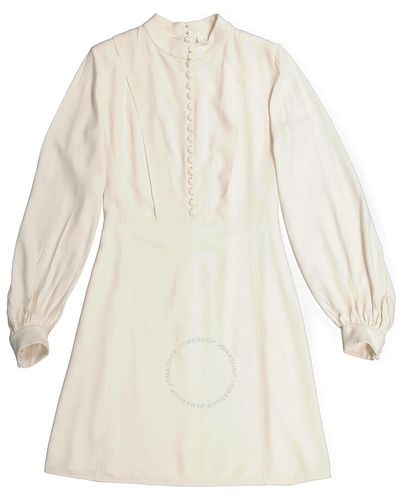 Chloé Buttoned Long-sleeve Dress - White