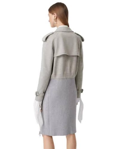 Burberry Technical Wool Reconstructed Trench Coat - Grey