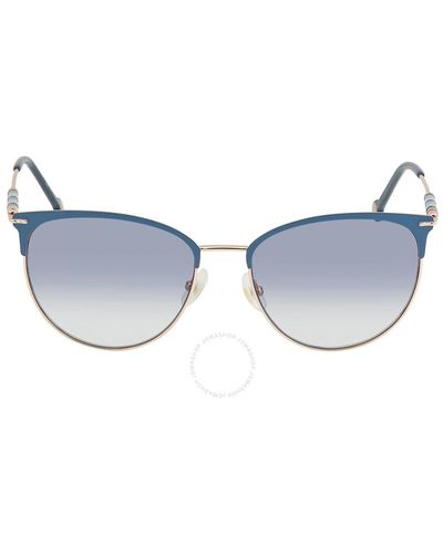 Carolina Herrera Gradient Dark Green Square Sunglasses - Blue