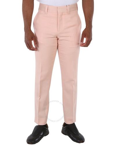 Burberry Blush Check Side Stripe Trousers - Natural