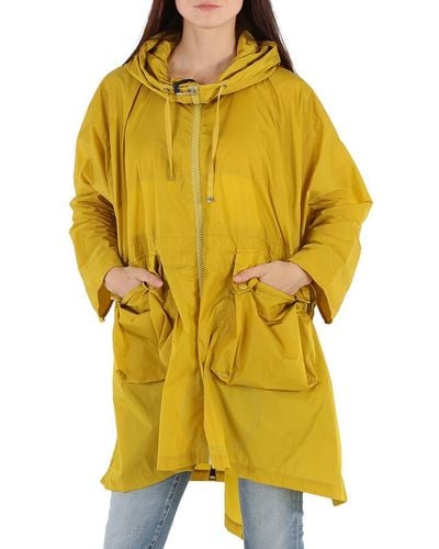 Moncler Dark High-low Rain Coat - Yellow