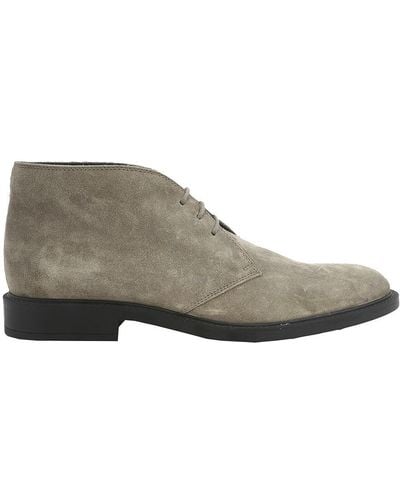 Tod's Peat Suede Desert Boots - Grey