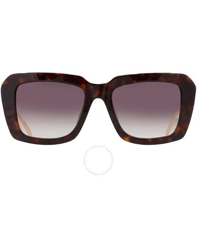 Carolina Herrera Brown Gradient Rectangular Sunglasses Shn619m 0722 53