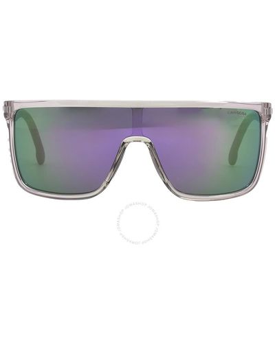 Carrera Violet Green Shield Sunglasses 8060/s 0ss7/te 99 - Gray