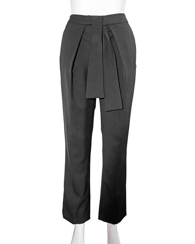 Victoria Beckham Trousers Front Tie Pant - Grey