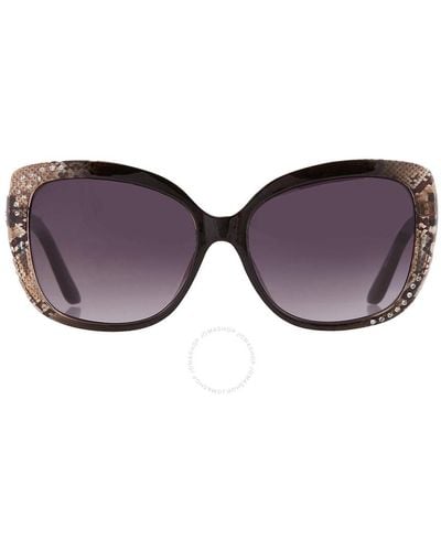 Guess Factory Smoke Gradient Butterfly Sunglasses Gf0383 05b 57 - Brown