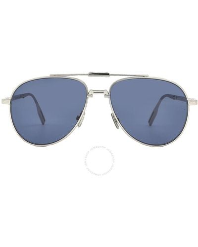 Dior Blue Pilot Sunglasses 90 A1u Dm40097u 16v 57