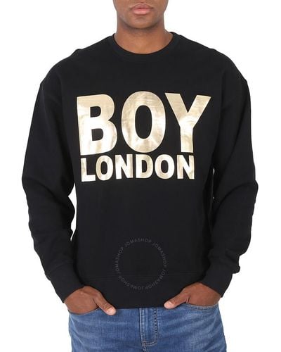BOY London Black/gold Reflective Cotton Sweatshirt