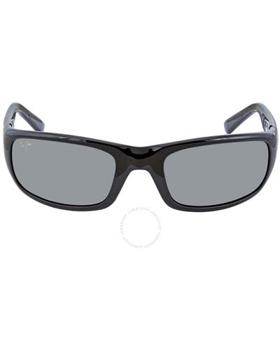 Maui Jim Stingray Polarized Grey/mirror Wrap Sunglasses 103-02 55 - Blue