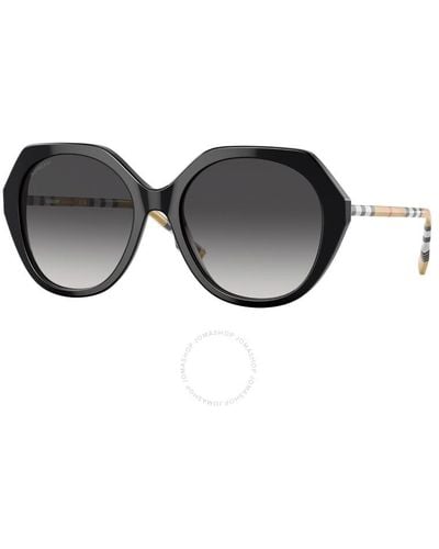 Burberry Vanessa Gradient Irregular Sunglasses Be4375f 38538g 57 - Black