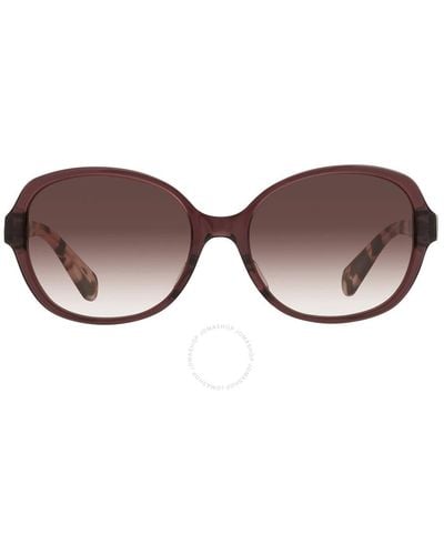 Kate Spade Gradient Oval Sunglasses Cailee/f/s 00t7/ha 56 - Brown