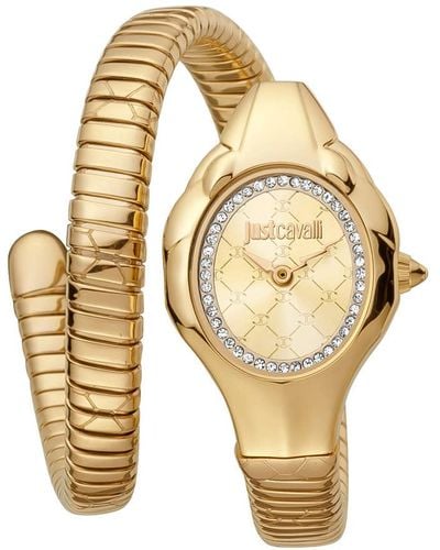 Just Cavalli Serpente Corto Gold-tone Dial Watch - Metallic