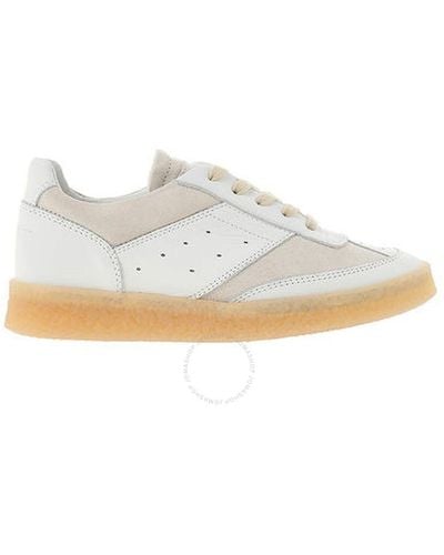 MM6 by Maison Martin Margiela Mm Maison Margiela White / Silver Birch Panelled Low-top Trainers