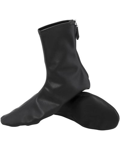Burberry Mid-calf Leather Boots - Black