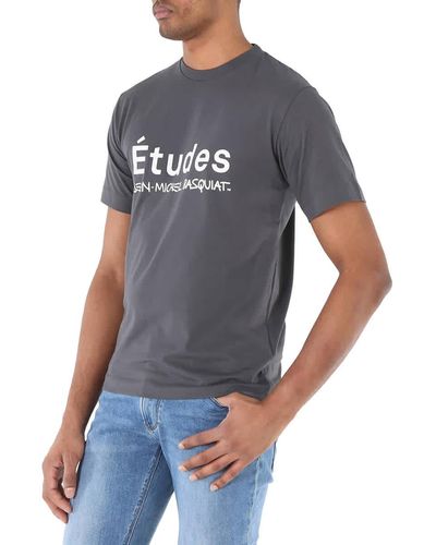 Etudes Studio X Jean Michel Baquiat Logo-print T-shirt - Blue