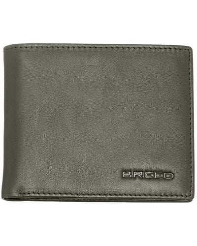 Breed Locke Genuine Leather Bi-fold Wallet - Green