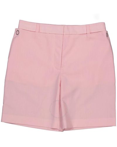 Burberry Soft Mae Pocket Detail Wool Tailored Shorts - Pink