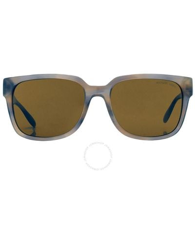 Michael Kors Washinton Solid Square Sunglasses Mk2188 3444/2 57 - Brown