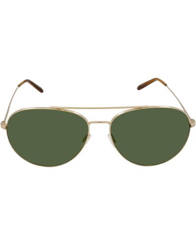 Oliver Peoples Vibrant Bottle Green Pilot Sunglasses