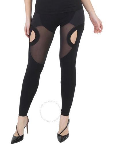 Burberry Kayla Jersey And Mesh Panelled leggings - Black