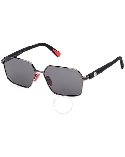 Moncler Montage Smoke Navigator Sunglasses Ml0268 08a 59 - Metallic
