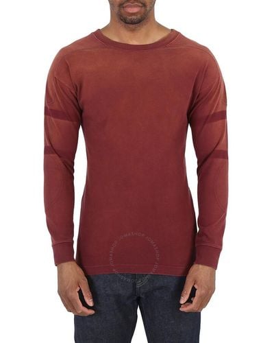 Maison Margiela Burgundy Four-stitch Detail Sweatshirt - Red