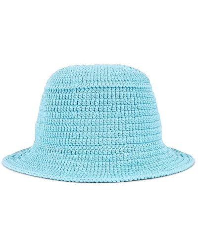 Burberry Crochet Bucket Hat - Blue