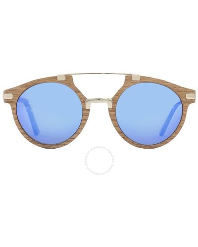 Earth Multi-color Round Sunglasses - Blue
