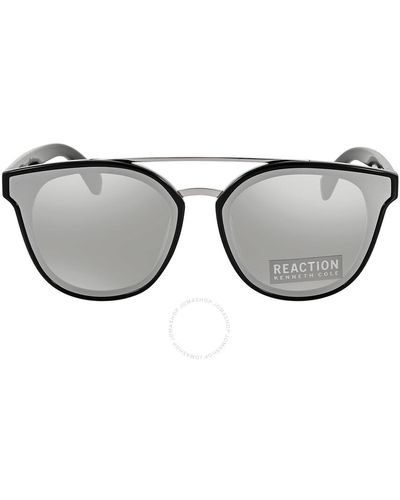 Kenneth Cole Smoke Mirror Round Sunglasses Kc2835 01c 63 - Gray