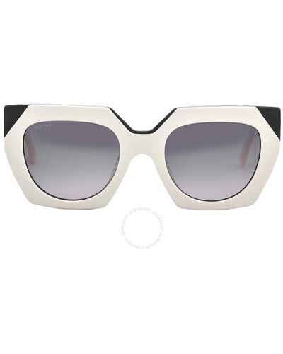Bertha White Cat Eye Sunglasses - Black