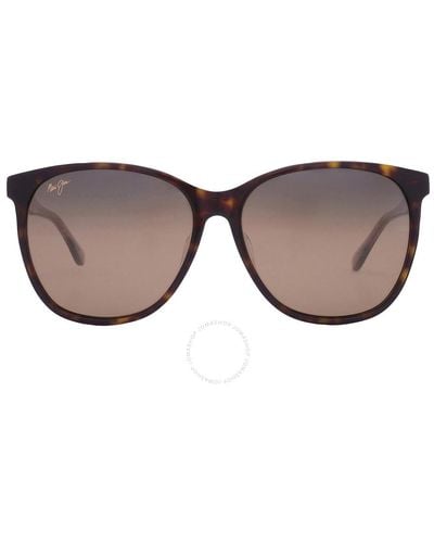 Maui Jim Isola Hcl Bronze Oversized Sunglasses Hs821-10e 58 - Brown