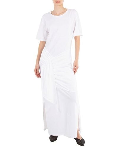 Each x Other Long T-shirt Dress With Draping Detail - White
