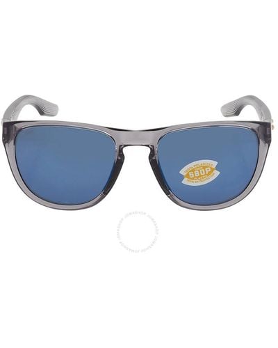 Costa Del Mar Irie Blue Mirror Polarized Polycarbonate Square Sunglasses 6s9082 908204 55