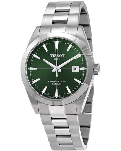 Tissot Powermatic 80 Silicium Automatic Chronometer Dial Watch - Green