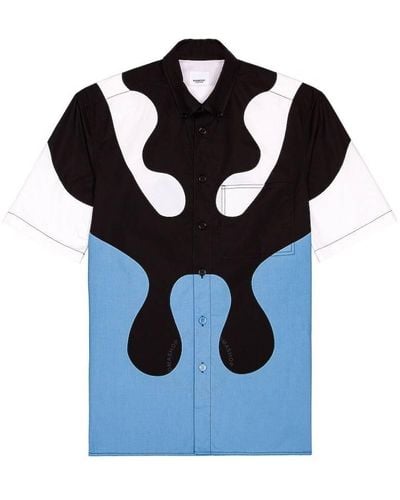 Burberry Abstract Print Short-sleeve Shirt - Blue