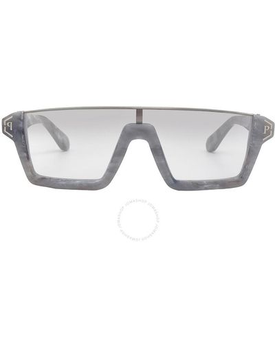 Philipp Plein Silver Gradient Browline Sunglasses Spp006m 890x 98 - Gray