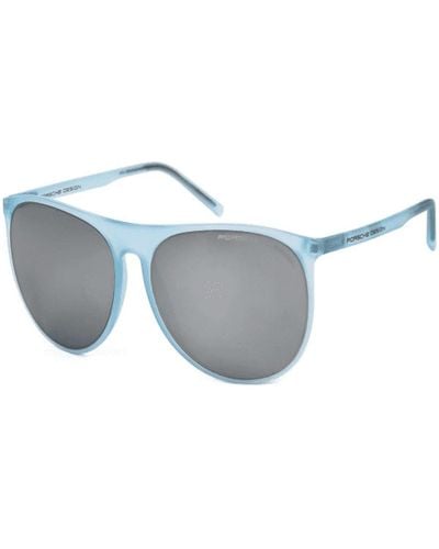 Porsche Design Gray Oval Sunglasses - Black