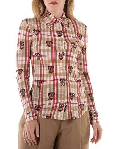 Burberry Biscuit Check Year Of The Ox Patia Shirt - Brown