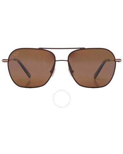 Maui Jim Mano Hcl Bronze Navigator Sunglasses H877-01 57 - Brown