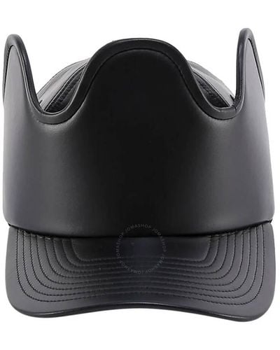 Burberry Leather Panelled Baseball Cap - Black