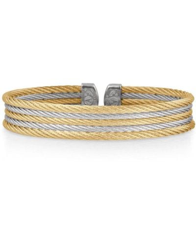 Alor Grey & Yellow Cable Mini Cuff - Natural