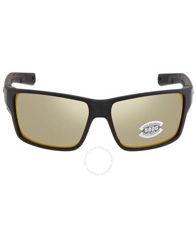 Costa Del Mar Cta Del Mar Reefton Pro Sunrise Silver Mirror Polarized Glass Rectangular Sunglasses  908006 63 - Multicolor