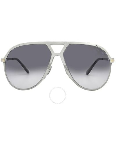 Tom Ford Xavier Smoke Gradient Pilot Sunglasses Ft1060 16b 64 - Grey