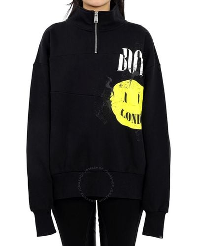 BOY London Boy Acid Half Zip Sweatshirt - Black