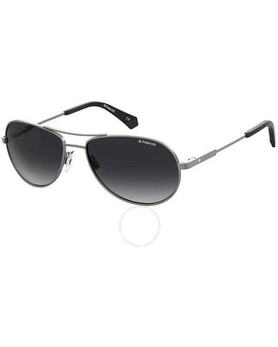 Polaroid Polarized Grey Pilot Sunglasses Pld 2100/s/x R80/wj 56 - Black