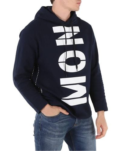 Moncler X Craig Green Logo Print Hooded Sweatshirt - Blue